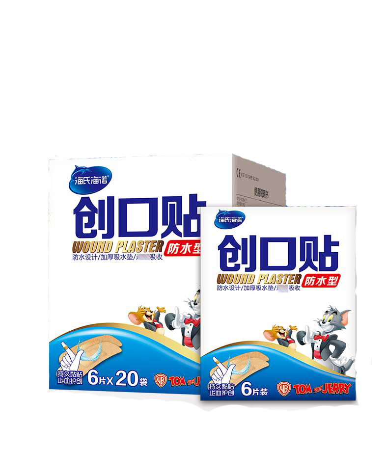 樂(lè )康醫療器械_青島海諾創(chuàng  )可貼防水型 72*22 6片*20袋