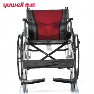 樂(lè )康醫療器械-江蘇魚(yú)躍手動(dòng)輪椅車(chē)H033鋁合金車(chē)架